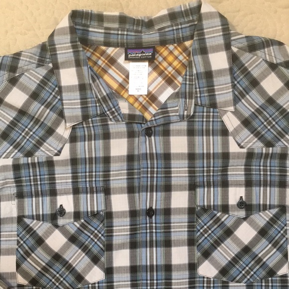 Patagonia Organic Cotton Plaid Western Long Sleeve Pockets Button Down Shirt XL - Picture 4 of 13